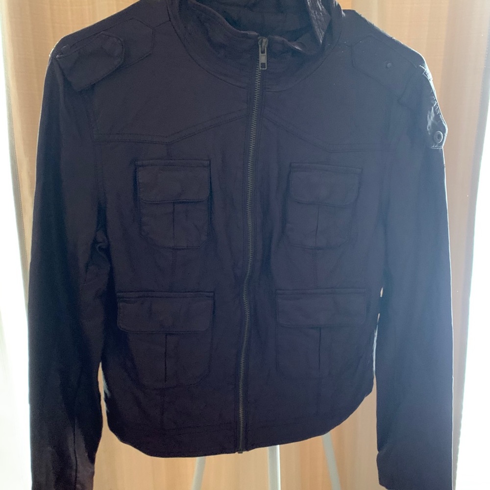 Maroon leather jacket